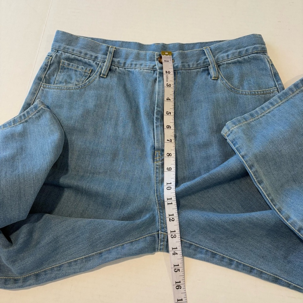Rita Row Fabiola Barrel Leg Jeans High Waist Loose Fit Denim Light Wash, Size 40 - Picture 14 of 15